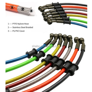 Manguera de Freno Universal Trenzada de Acero Inoxidable Z AN3, Manguera de Embrague para Honda, Yamaha, Suzuki, Bajaj Auto, AKT Motors, Italika, <span class=keywords><strong>Shineray</strong></span> - Product Image 3