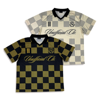 Jersey de Fútbol de Poliéster Totalmente Personalizable con Diseño de Sublimación y Cuello