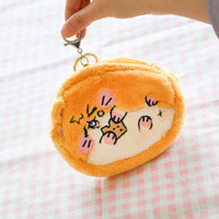 Dompet Koin Boneka Hamster Logo Kustom, Dompet Kecil Berbahan Plush dengan Ritsleting Kartun, Dilengkapi Gantungan Kunci dan Tempat Kartu Transparan