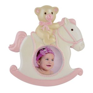 Cornice Portafoto a Forma di Cavallo Rosa per Decorazione Cameretta Bambini - Product Image 1