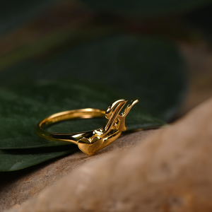 Fashion <b>Ring</b> 316L Stainless Steel PVD Gold Plating Heart Design Adjustable Size For Women Men Jewelry - Product Image 3