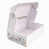Boîte cadeau personnalisée avec impression florale, boîte d'emballage en carton ondulé de luxe avec logo pour bijoux, cosmétiques, vêtements, cadeaux