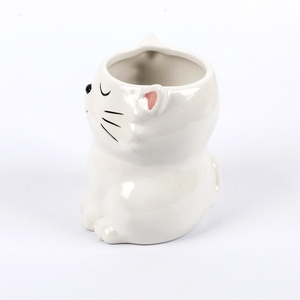 Macetas <span class=keywords><strong>de</strong></span> Cerámica con Diseño <span class=keywords><strong>de</strong></span> <span class=keywords><strong>Gatito</strong></span> y Flor en 3D, Estilo Instagram, Únicas y Encantadoras, Venta al por Mayor - Product Image 2