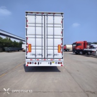 Remorque de fret logistique à 3 essieux à bas prix, de haute qualité et personnalisable, semi-remorque de type boîte fermée de 16 mètres