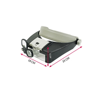 Shanghai Fltek Headband Magnifier LF-180 1.5X-17X LED Light Adjustable ABS for Watch/glasses Repair