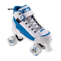 Patins à roulettes quad en PVC réglables en 5 tailles avec roulements ABEC-7 et roues en TPU, capacité maximale de 100 kg pour les sports de plein air