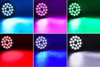 UNOXINE 18x10W RGBW Slim Par LED Wash Light avec DMX512 Control IP33 Ra90 6000K Daylight pour éclairage professionnel de scène et de mariage