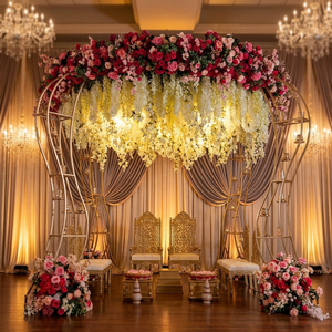 Backdrop Stand Iron Wedding Event Party /Wedding <b>Frame</b> <b>Arch</b> /Golden Wedding <b>Frame</b> Iron Wedding <b>Arch</b> for Hotel Banquet Decoration - Product Image 2