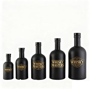 Botellas de Vidrio Esmerilado Redondas para Whisky, Vodka, <span class=keywords><strong>Mezcal</strong></span>, Licor y Vino, Disponibles en 200ml, 500ml, 700ml, 750ml y 1000ml, para Envasado - Product Image 5