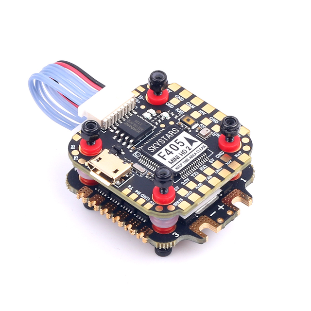 20x20mm Skystars F405 Mini HD2 Betaflight Flight Controller and KM35 35A 3-6S ESC Stack