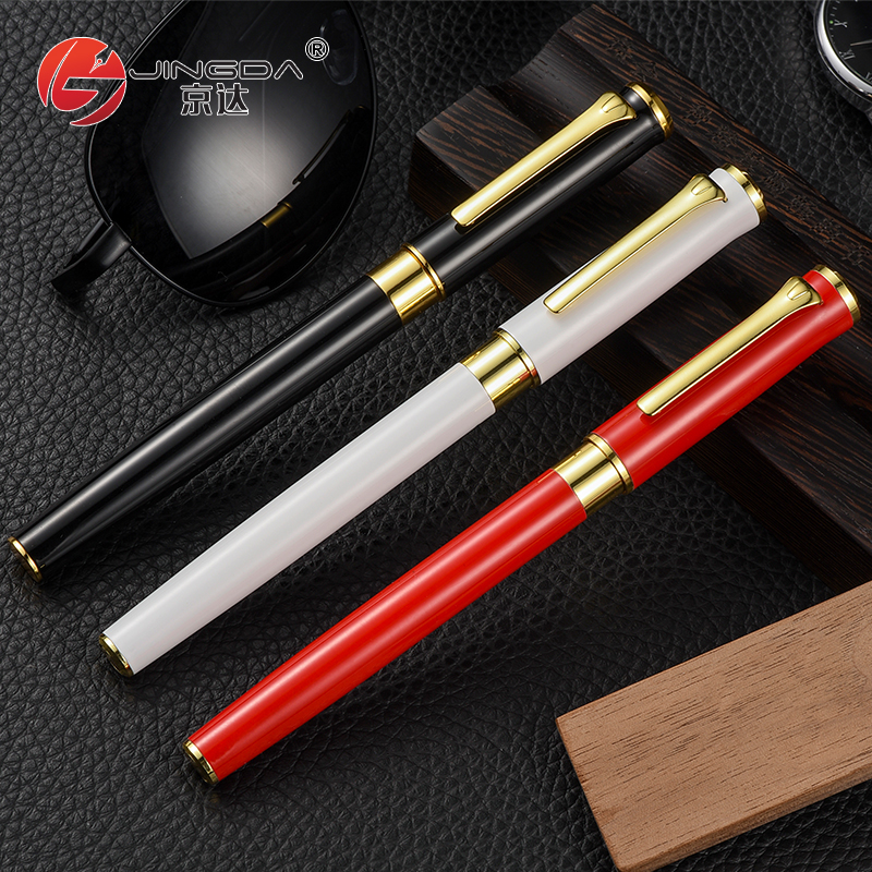 Высокое качество Роскошный изготовленный на заказ логотип, высокое качество, цвета: черный, золотой перьевые ручки металла