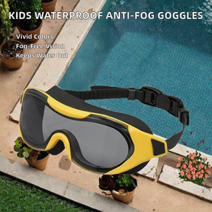 Gafas de Natación para Niños Marca Xinyixuan, Impermeables, Antivaho, con Marco Grande, Tela para la Cabeza, Lentes de PC de Colores Brillantes, Diseño de Silicona - Product Image 2