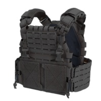 Gilet tactique porte-plaques en nylon à dégagement rapide avec ceinture abdominale et épaulettes MU