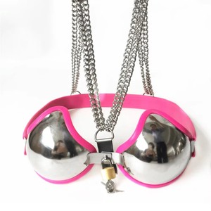 NUEVO Dispositivo de <span class=keywords><strong>Castidad</strong></span> para Mujer, Completamente Ajustable, de Acero Inoxidable y Silicona, Impermeable, con <span class=keywords><strong>Candado</strong></span>, para Juguetes Sexuales - Product Image 1