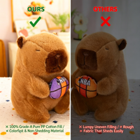 Mignon Capybara Peluche Animal Jouet en Peluche Nouveau Rugby Sports Capybara pour Enfants Collectionneurs Anniversaire Grab Machine Peluche Jouet