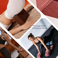 Bloc de yoga personnalisable avec logo imprimable, en mousse EVA, 230x150x75mm, 280g, pour la maison, la salle de sport, le studio, les cours de Pilates, antidérapant, bords biseautés, OEM