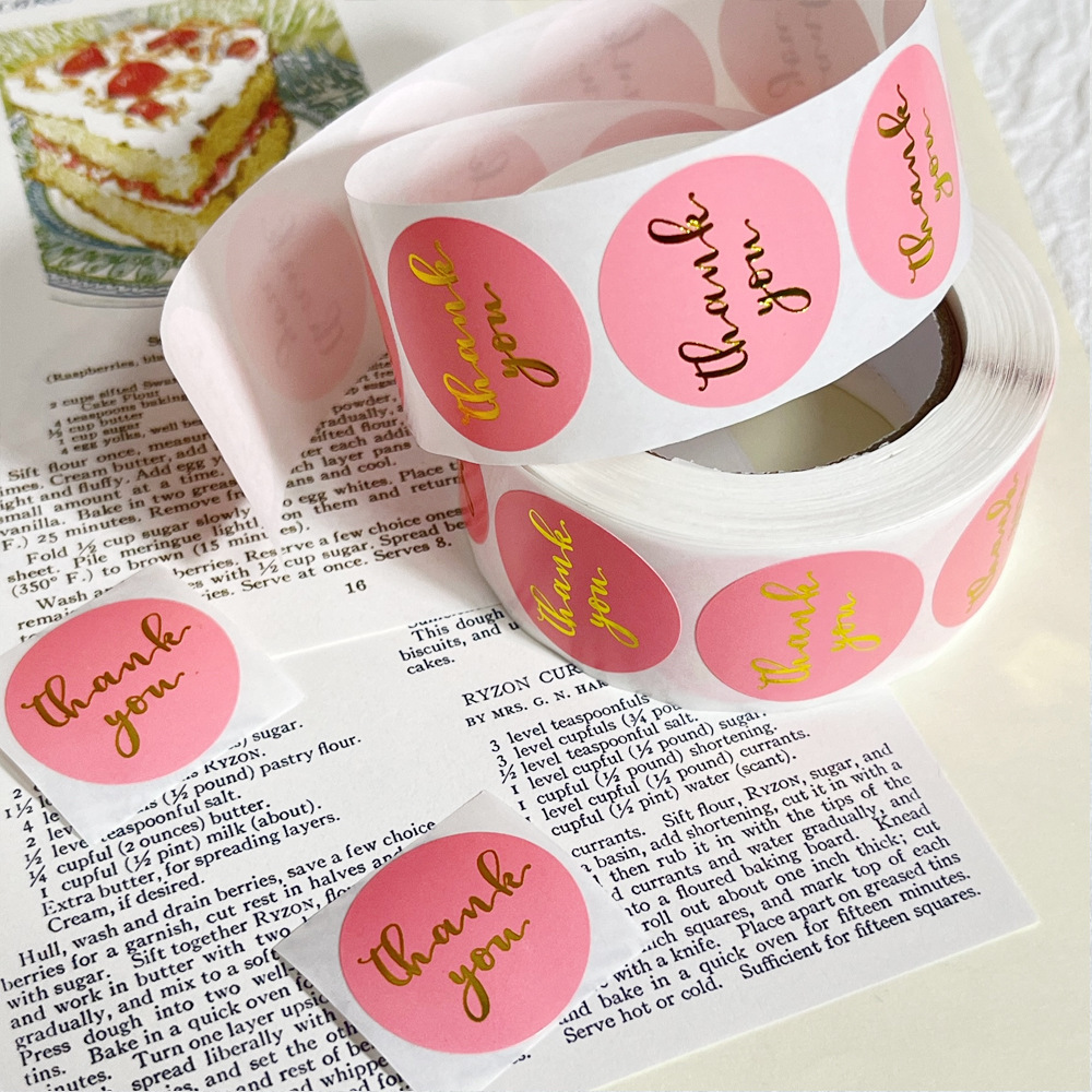Foumiyfa 500 Cute Animal Thank You Stickers - 1 Inch Round Self-Adhesive Waterproof Sealing Stickers