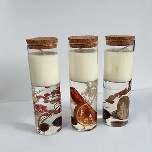 Tarros de velas para decoración del hogar vela perfumada de lujo tarro de cristal transparente velas de diseño único