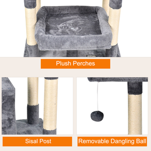 Wholesale <strong>Cat</strong> <strong>Tree</strong> House <strong>Cat</strong> <strong>Scratching</strong> <strong>Tree</strong> Climbing Sisal <strong>Cat</strong> <strong>Tree</strong> - Product Image 4