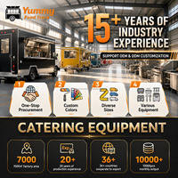 Remorque alimentaire compacte Yummy pour café, chariot de restauration mobile avec fenêtre de service pour boissons expresso, collations, festivals et activités extérieures
