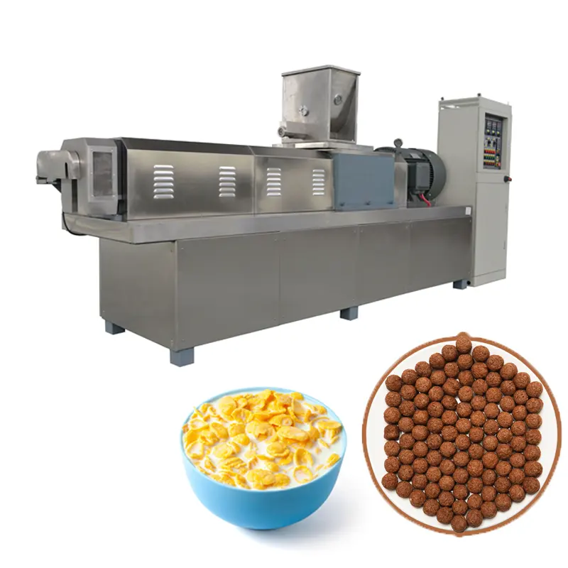 Corn Flakes fare estrusore macchine per la colazione cereali di produzione di mais linea di zucchero estrusore