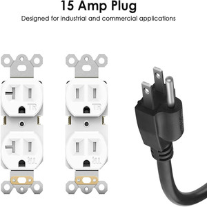 Protector de Sobretensión Metálico de Alta Resistencia de 20A con 8 Tomas de Corriente y Soporte Multiángulo, Enchufe de Extensión con Ranura en T 6-20R - Product Image 2