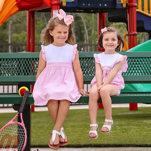 Pagliaccetti monogramma per <span class=keywords><strong>bambina</strong></span> e neonati in cotone morbido lavorato a maglia primavera estate vestono le bambine di Pasqua - Product Image 4