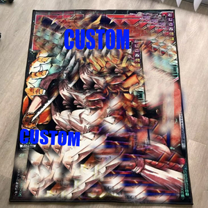 Alfombra de suelo 3D de <span class=keywords><strong>Manga</strong></span> de Anime, alfombrilla de puerta de tarjeta de juego personalizable con altura de pila de felpa hecha a máquina, manta de área de marca colorida - Product Image 4