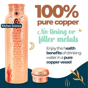 Bouteille d'eau en cuivre pur de qualité supérieure Conception étanche et écologique pour l'hydratation Avantages ayurvédiques pour la santé pour un usage quotidien - Product Image 6