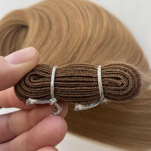 Extensions de <span class=keywords><strong>cheveux</strong></span> humains 100% naturels à prix de gros, tissées à la machine, double épaisseur, lisses - Product Image 2