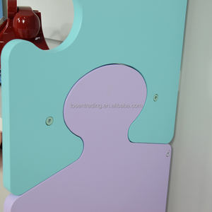Étagère pour enfants en forme de puzzle bleu pastel et violet à 3 niveaux, étagère de rangement pour jouets d'enfants, présentoir - Product Image 6