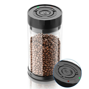 New Arrival tự động chân không cà phê Canister với dày lọ thủy tinh gia dụng tươi mát bảo quản cà phê <span class=keywords><strong>container</strong></span> - Product Image 2