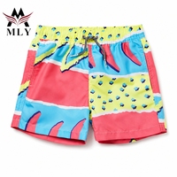 Shorts de bain personnalisés pour hommes, avec poches et cordon de serrage, en polyester extensible 4 directions, style boardshort
