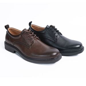 Manufacturer Custom Vintage Italy Genuine Leather Derby Shoes for Men <b>Brogue</b> Style Closed Slip-On for Business Party Daily Life - Product Image 4