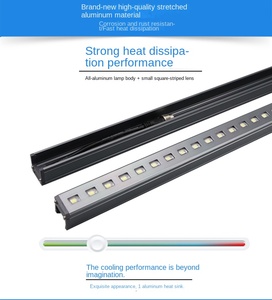 ชิป LED ประสิทธิภาพสูง อายุการใช้งาน 30000 ชั่วโมง 70lm/W ความสว่างสูง มาตรฐาน IP65 ควบคุมด้วย DMX Ra90 โคมไฟวอลวอชเชอร์อะลูมิเนียม - Product Image 2