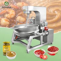 Mélangeur alimentaire intelligent commercial à gaz de 400 litres avec agitateur automatique pour la préparation de caramel et d'épices