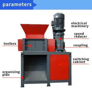 High Quality Waste Tire Crusher/crusher Double Shaft Tire Crusher Rubber Processing Machine
