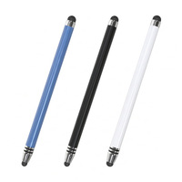 Stylet universel double tête MEEPSS MPSM201 en métal et silicone pour tablettes/smartphones - Stylet tactile capacitif pour dessin et édition