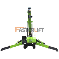 Grue araignée Fasterlift 1,5-8 tonnes, électrique/essence/diesel, hauteur de levage 25 m, moteur Honda CE, double alimentation, haute performance