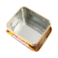 RTS Großhandel Custom 15*12,5*10,5 cm Weißblech Material Candy Box mit Deckel Tragbare Bambus korbform Zinn Geschenk box für Kinder