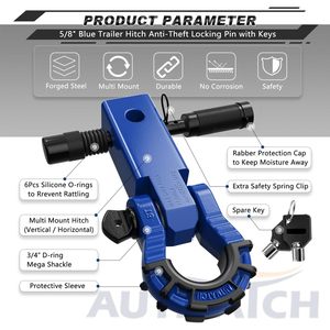 ตัวรับฮิทช์แบบ Autmatch Shackle Hitch ขนาด 2 นิ้ว พร้อมห่วง D ขนาด 3/4 นิ้ว และสลักล็อคขนาด 5/8 นิ้ว รับน้ำหนักได้ 68,000 ปอนด์ - Product Image 6
