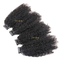 VMAE Extensions de cheveux humains 6D vierges Remy vietnamiennes en gros, bouclées afro crépues, pour pose à la machine