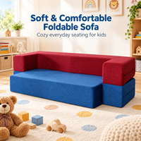 Canapé modulable bloc-couleur, housses amovibles à zip, assise en mousse compressible, canapé de sol pour salon et lounge