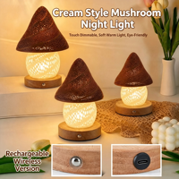 Nueva Lámpara de Mesa LED de Plástico con Textura Ondulada Impresa en 3D, Estilo Art Deco, Color Crema, Luz Nocturna para el Dormitorio, Decoración de Interiores para el Hogar