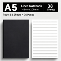 A5 Kraftpapier PU Übungsheft mit genähten linierten Innenseiten, hohe Qualität, leicht zu schreiben, für Schule, Büro, Studenten, individuelles Logo