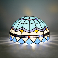 Remplacement d'abat-jour Tiffany seulement 12 pouces style méditerranéen vitrail grand abat-jour e27 remplacement d'abat-jour de table