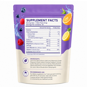 Poudre d'électrolytes hydratante végétalienne sans sucre, certifiée biologique, sans caféine, avec vitamines, énergie, 10-19g de protéines, sans OGM, complément alimentaire - Product Image 4