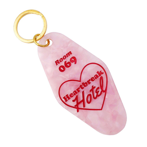 Wholesale Custom UV Printed Vintage Motel Keyrings Plastic Acrylic with Personalized Logo Keychain