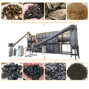 Four rotatif sans fumée pour la pyrolyse du charbon de bois, four industriel de carbonisation, marque Chengjinlai - Product Image 1