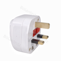 Enchufe de cableado del Reino Unido tipo G de 3 pines, conector eléctrico de CA 13A, parte superior de enchufe BS con interruptor basculante, indicador rojo, alimentación extraíble